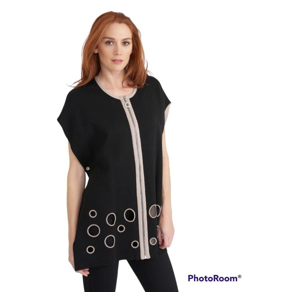 JOSEPH RIBKOFF Sleeveless Front Zip Tunic Coverup Style 203035 Size XS